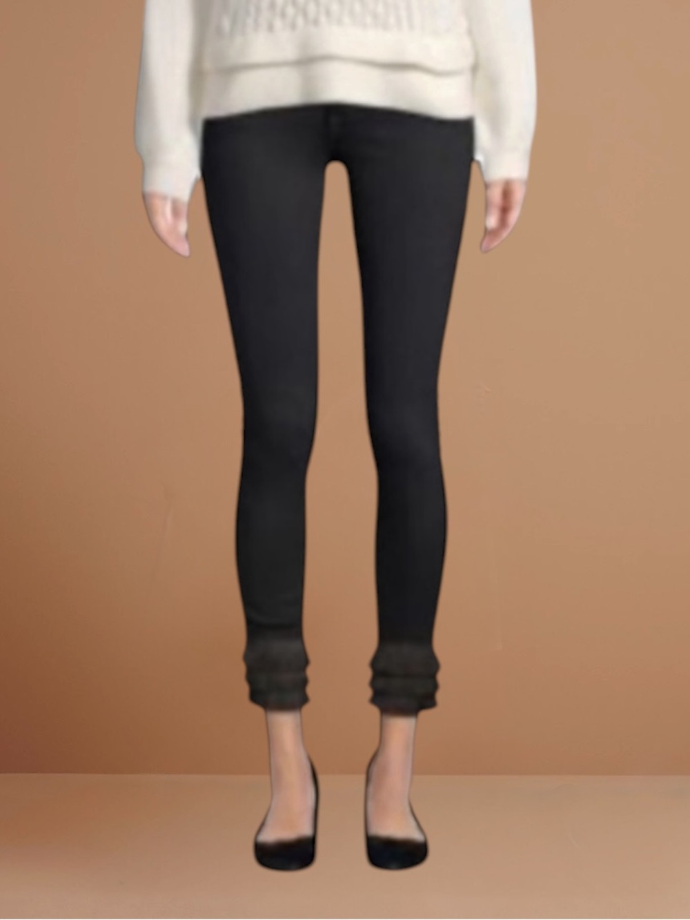 FRAME DENIM NEW Le High Skinny Fringe Black Jeans Size 30x29
